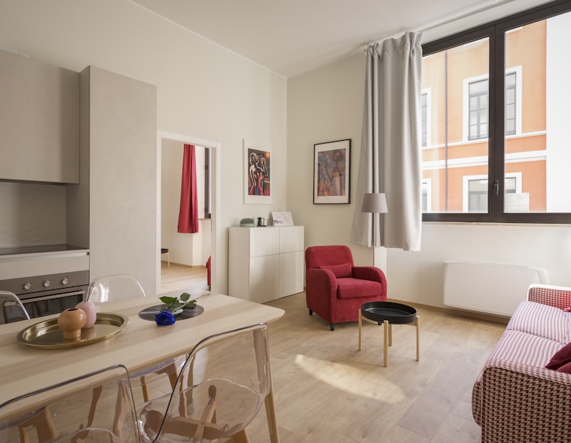 Cozy apartment living room in warm light